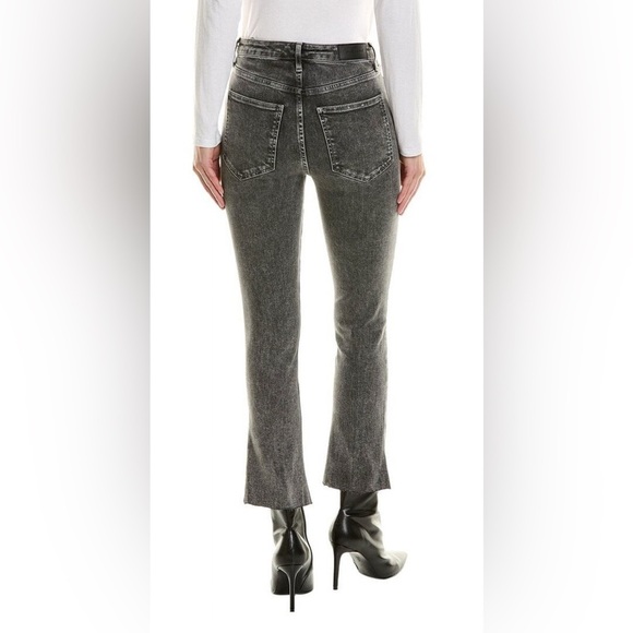 7 For All Mankind Ultra High-Rise Kick Jeans Size 25 Black $218 Retail NWT - Picture 2 of 9